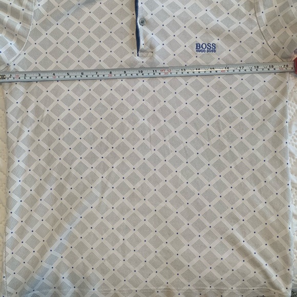 Hugo Boss Polo Grey & White Pattern Size Large - Picture 4 of 8